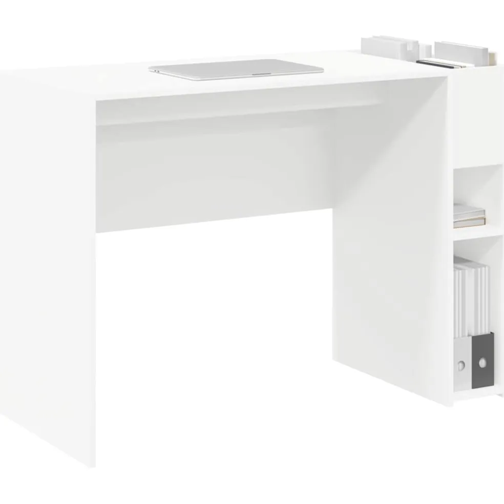 vidaXL Bureau Wit Bewerkt hout 109 x 50 x 78 cm