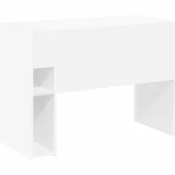vidaXL Bureau Wit Bewerkt hout 109 x 50 x 78 cm