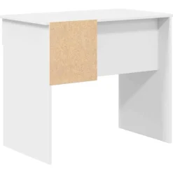 vidaXL Bureau Wit 90 x 49 x 75 cm Bewerkt hout
