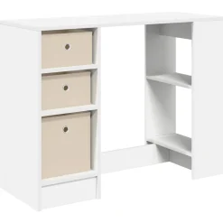 vidaXL Bureau Wit 100 x 40 x 75 cm Bewerkt hout