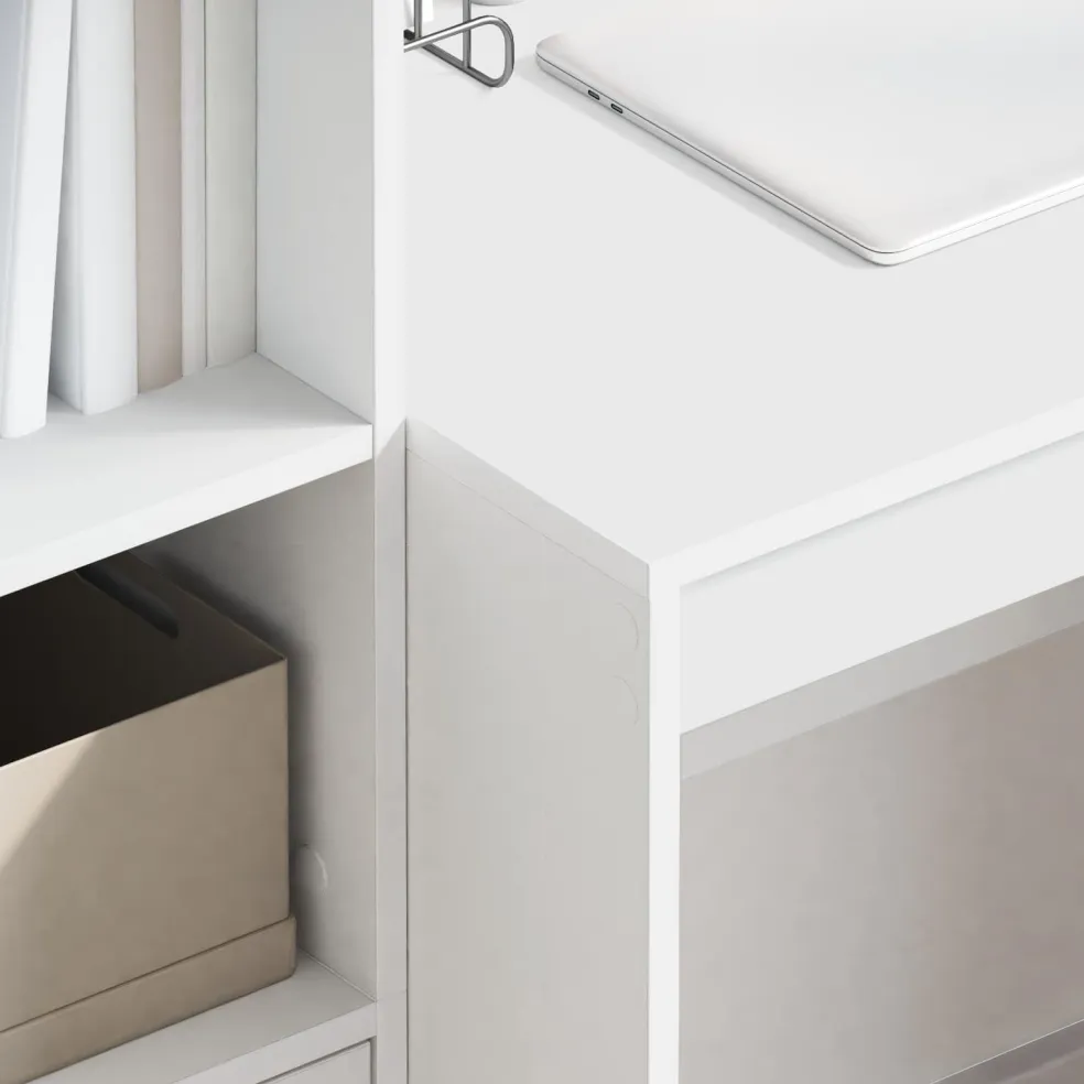 vidaXL Bureau Wit 135,5 x 50 x 127 cm 2 st