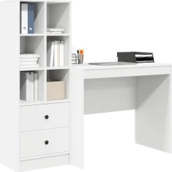 vidaXL Bureau Wit 135,5 x 50 x 127 cm 2 st
