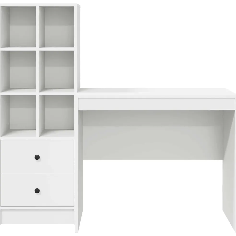 vidaXL Bureau Wit 135,5 x 50 x 127 cm 2 st