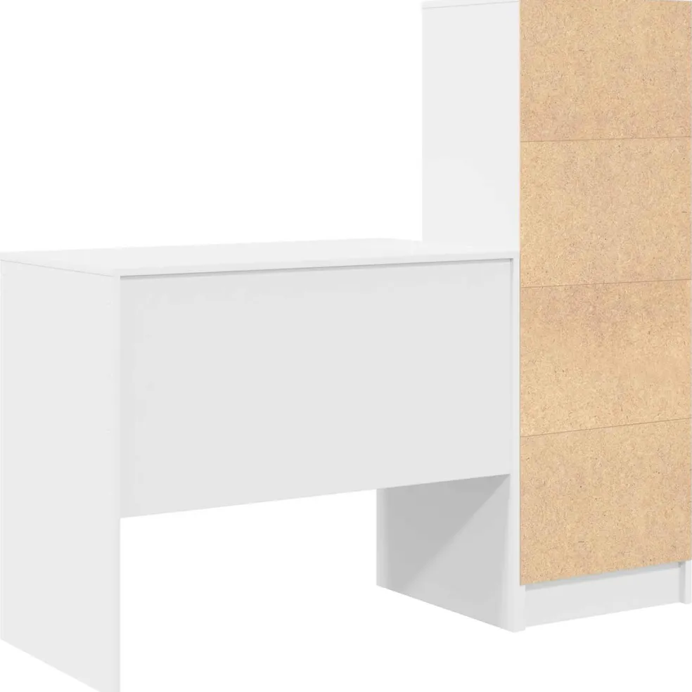 vidaXL Bureau Wit 135,5 x 50 x 127 cm 2 st