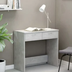 vidaXL Bureau 80x40x75 cm bewerkt hout betongrijs