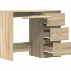 vidaXL Bureau 90x45x76 cm bewerkt hout sonoma eikenkleurig