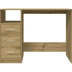 vidaXL Bureau 102x50x76 cm bewerkt hout artisanaal eikenkleur
