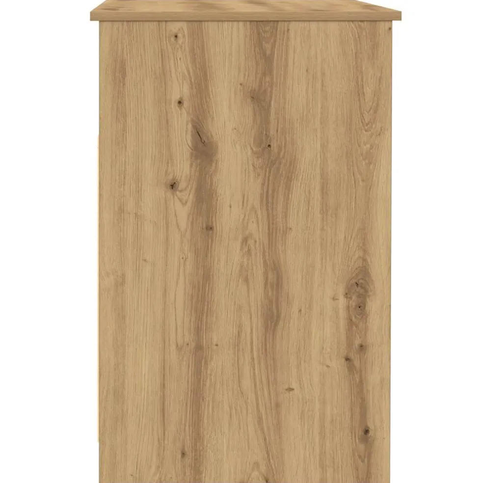 vidaXL Bureau 102x50x76 cm bewerkt hout artisanaal eikenkleur