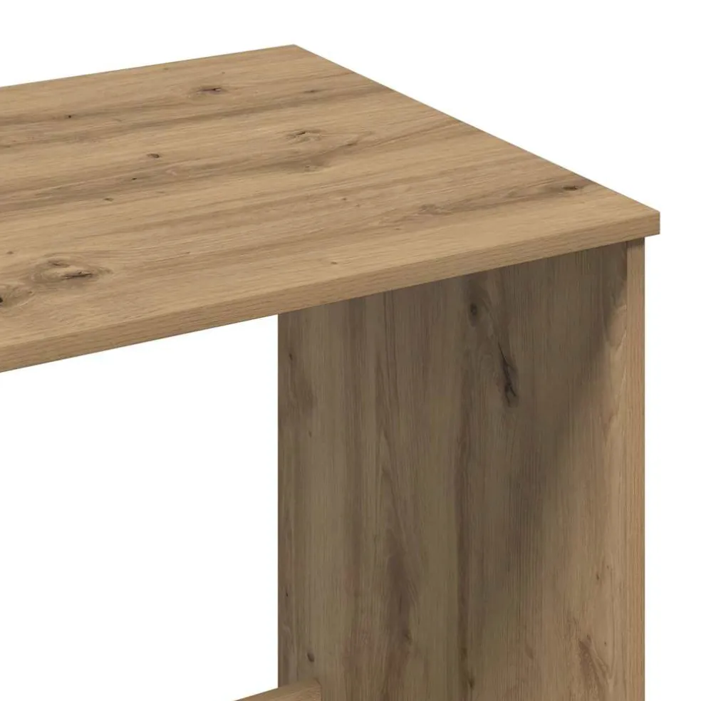 vidaXL Bureau 100x50x75 cm bewerkt hout artisanaal eikenkleur