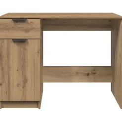 vidaXL Bureau 100x50x75 cm bewerkt hout artisanaal eikenkleur