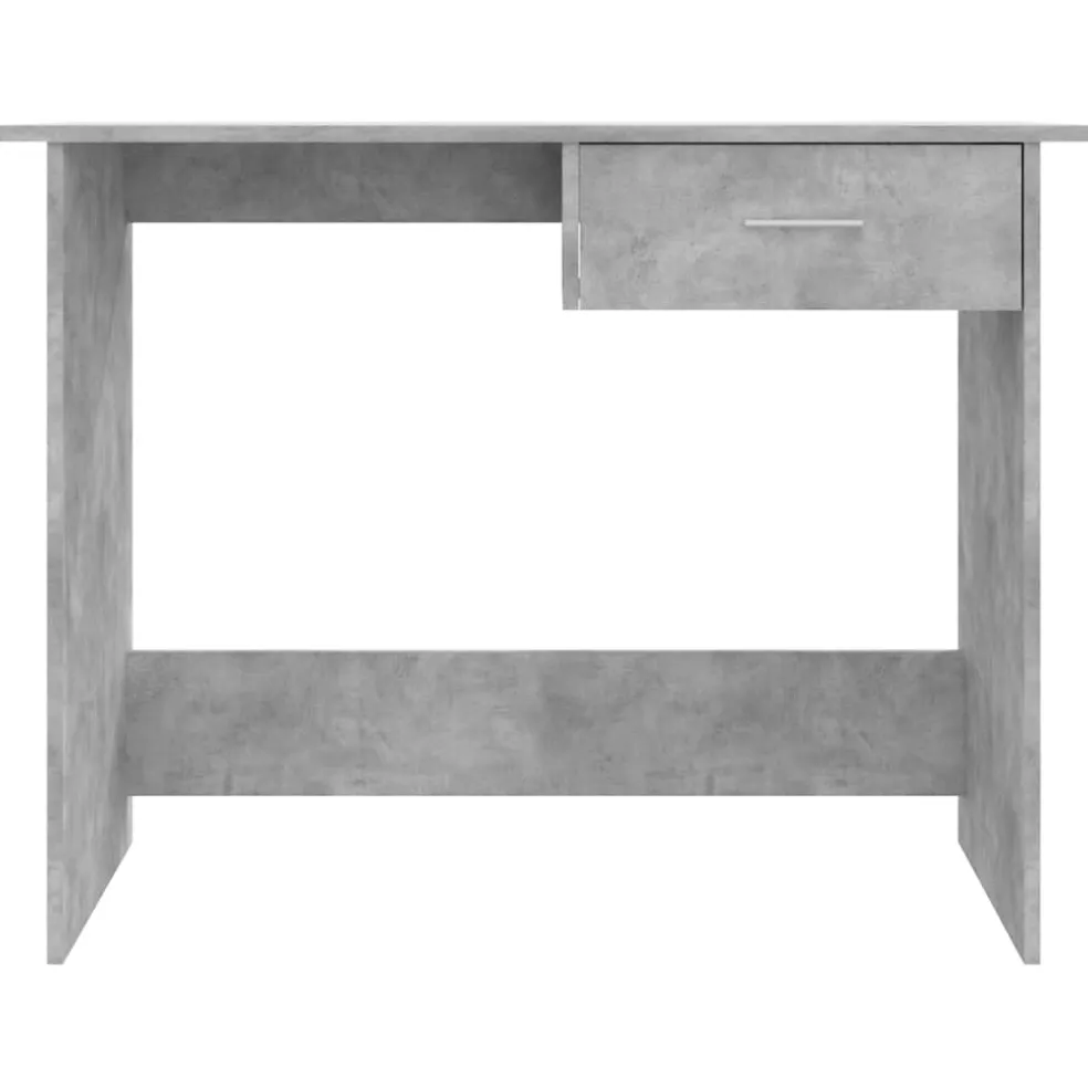 vidaXL Bureau 100x50x76 cm bewerkt hout betongrijs