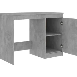 vidaXL Bureau 140x50x76 cm bewerkt hout betongrijs
