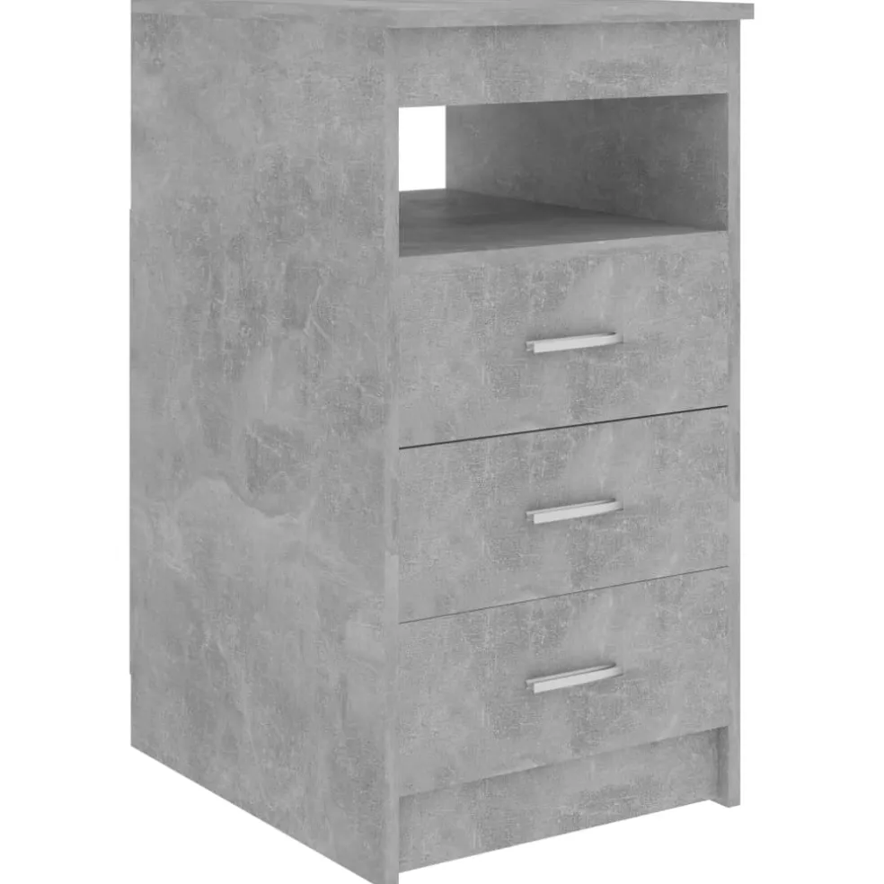 vidaXL Bureau 140x50x76 cm bewerkt hout betongrijs