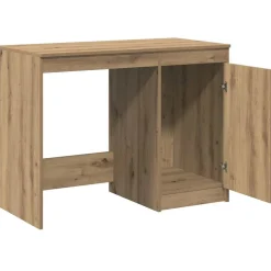 vidaXL Bureau 100x50x76 cm bewerkt hout artisanaal eikenkleur