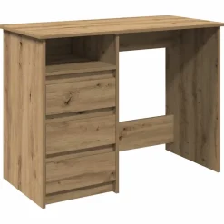 vidaXL Bureau 102x50x75 cm bewerkt hout artisanaal eikenkleurig