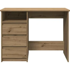 vidaXL Bureau 102x50x75 cm bewerkt hout artisanaal eikenkleurig