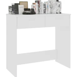 vidaXL Bureau 80x40x75 cm bewerkt hout wit