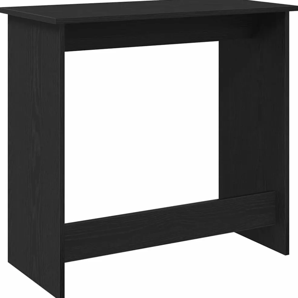 vidaXL Bureau 80x40x75 cm bewerkt hout zwart