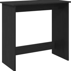 vidaXL Bureau 80x40x75 cm bewerkt hout zwart
