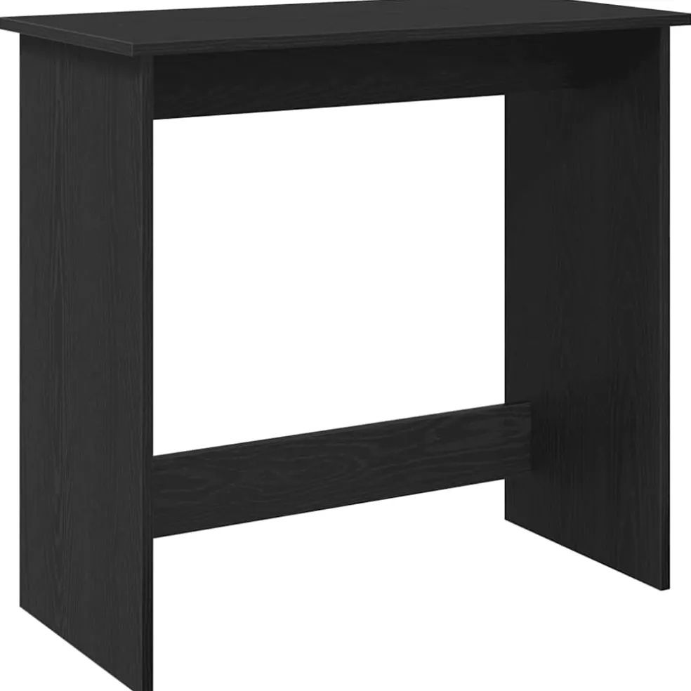 vidaXL Bureau 80x40x75 cm bewerkt hout zwart