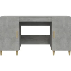vidaXL Bureau 140x50x75 cm bewerkt hout betongrijs