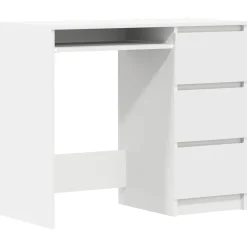 vidaXL Bureau 90x45x76 cm bewerkt hout wit