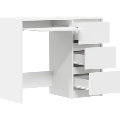 vidaXL Bureau 90x45x76 cm bewerkt hout wit