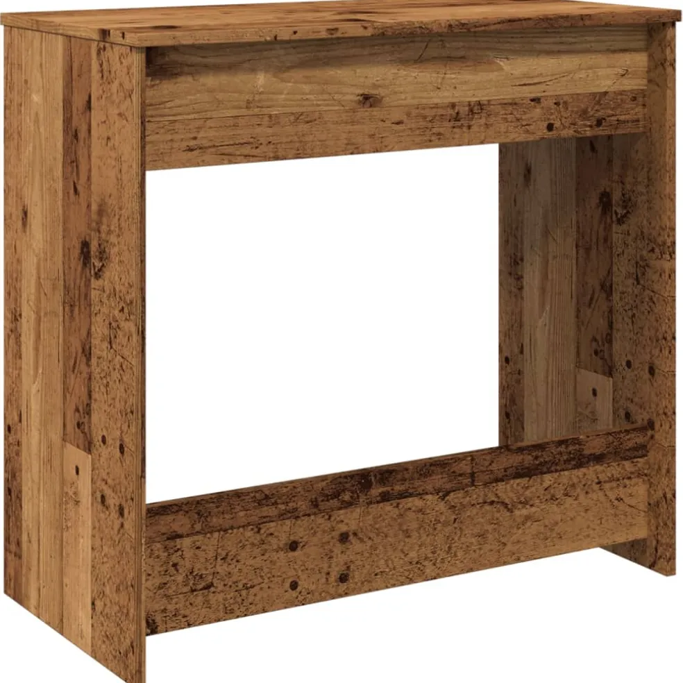 vidaXL Bureau 80x40x75 cm bewerkt hout oud houtkleurig
