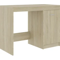 vidaXL Bureau 140x50x76 cm bewerkt hout sonoma eikenkleurig
