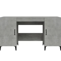 vidaXL Bureau 140x50x75 cm bewerkt hout betongrijs