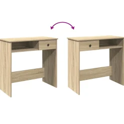 vidaXL Bureau 80x40x75 cm bewerkt hout sonoma eikenkleurig