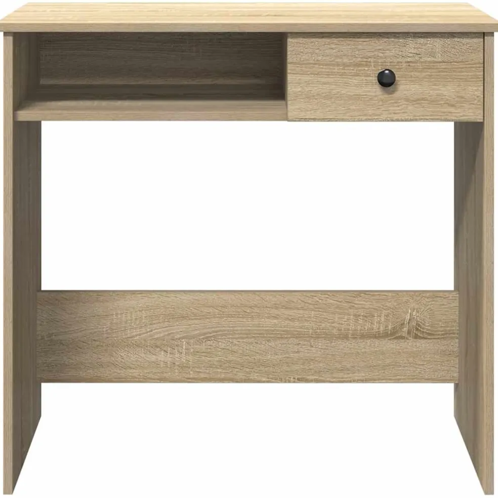 vidaXL Bureau 80x40x75 cm bewerkt hout sonoma eikenkleurig