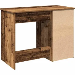 vidaXL Bureau 102x50x75 cm bewerkt hout oud houtkleurig