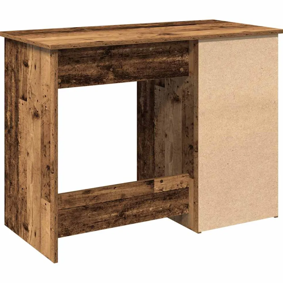 vidaXL Bureau 102x50x75 cm bewerkt hout oud houtkleurig