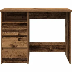 vidaXL Bureau 102x50x75 cm bewerkt hout oud houtkleurig