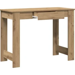 vidaXL Bureau 100x45x75 cm bewerkt hout artisanaal eikenkleur