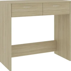vidaXL Bureau 80x40x75 cm bewerkt hout sonoma eikenkleurig