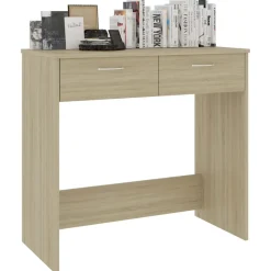 vidaXL Bureau 80x40x75 cm bewerkt hout sonoma eikenkleurig
