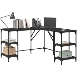 vidaXL Bureau 140x50x75 cm bewerkt hout sonoma eikenkleurig
