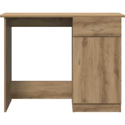 vidaXL Bureau 100x50x76 cm bewerkt hout artisanaal eikenkleur
