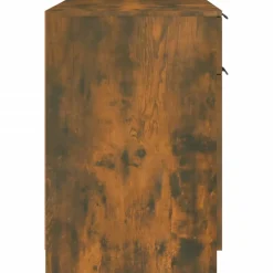 vidaXL Bureau 100x50x75 cm bewerkt hout gerookt eikenkleurig
