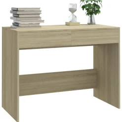 vidaXL Bureau 101x50x76,5 cm bewerkt hout sonoma eikenkleurig