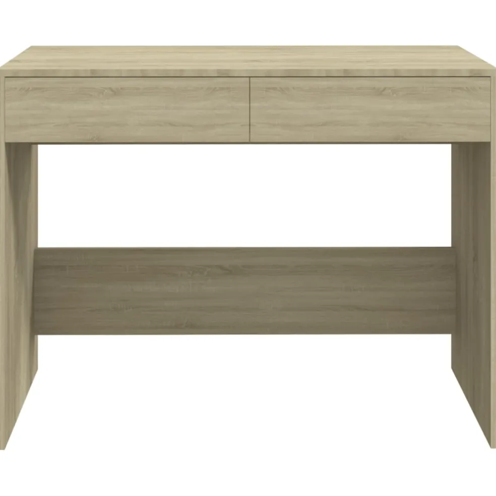 vidaXL Bureau 101x50x76,5 cm bewerkt hout sonoma eikenkleurig