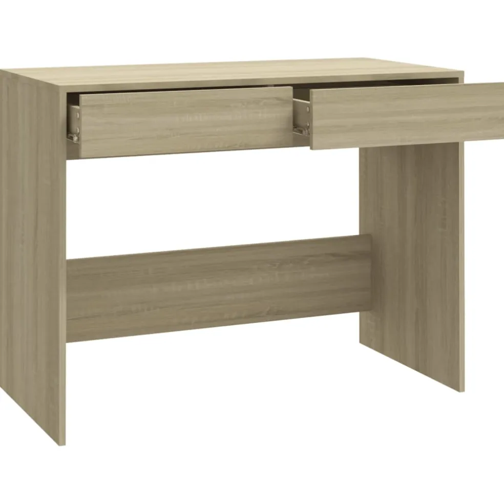 vidaXL Bureau 101x50x76,5 cm bewerkt hout sonoma eikenkleurig