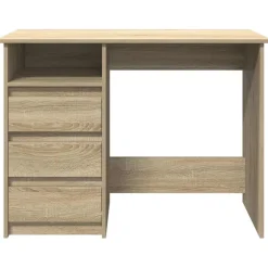 vidaXL Bureau 102x50x75 cm bewerkt hout sonoma eikenkleurig
