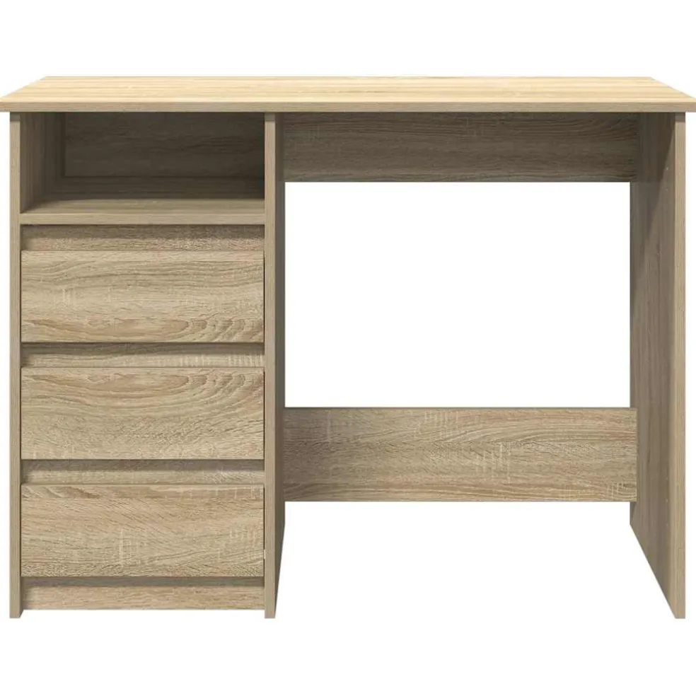 vidaXL Bureau 102x50x75 cm bewerkt hout sonoma eikenkleurig