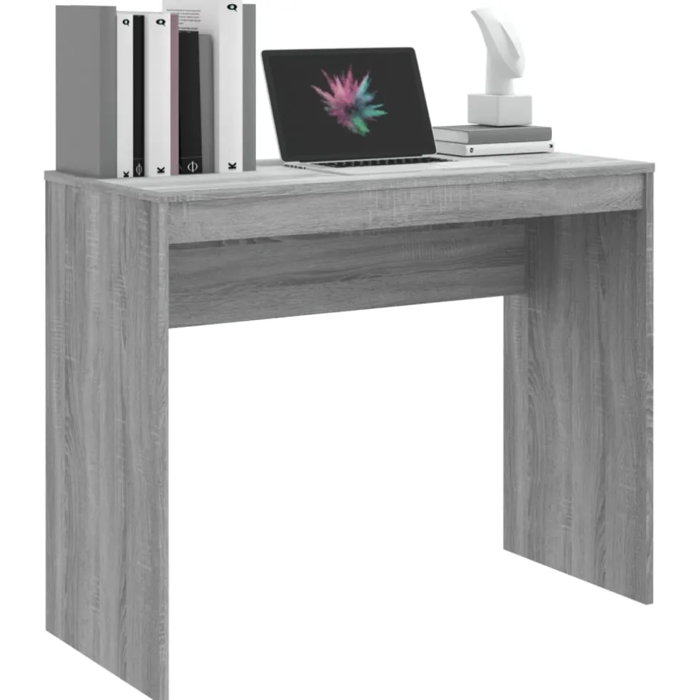 vidaXL Bureau 90x40x72 cm bewerkt hout grijs sonoma eikenkleurig