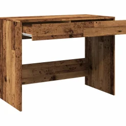 vidaXL Bureau 101x50x76,5 cm bewerkt hout oud houtkleurig