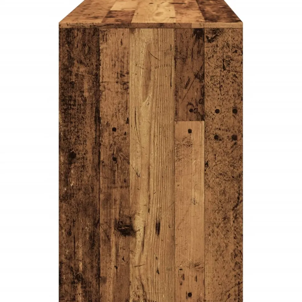 vidaXL Bureau 101x50x76,5 cm bewerkt hout oud houtkleurig