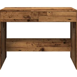 vidaXL Bureau 101x50x76,5 cm bewerkt hout oud houtkleurig
